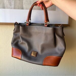 Dooney and Bourke Elephant Grey Pebble Grain Brenna Satchel